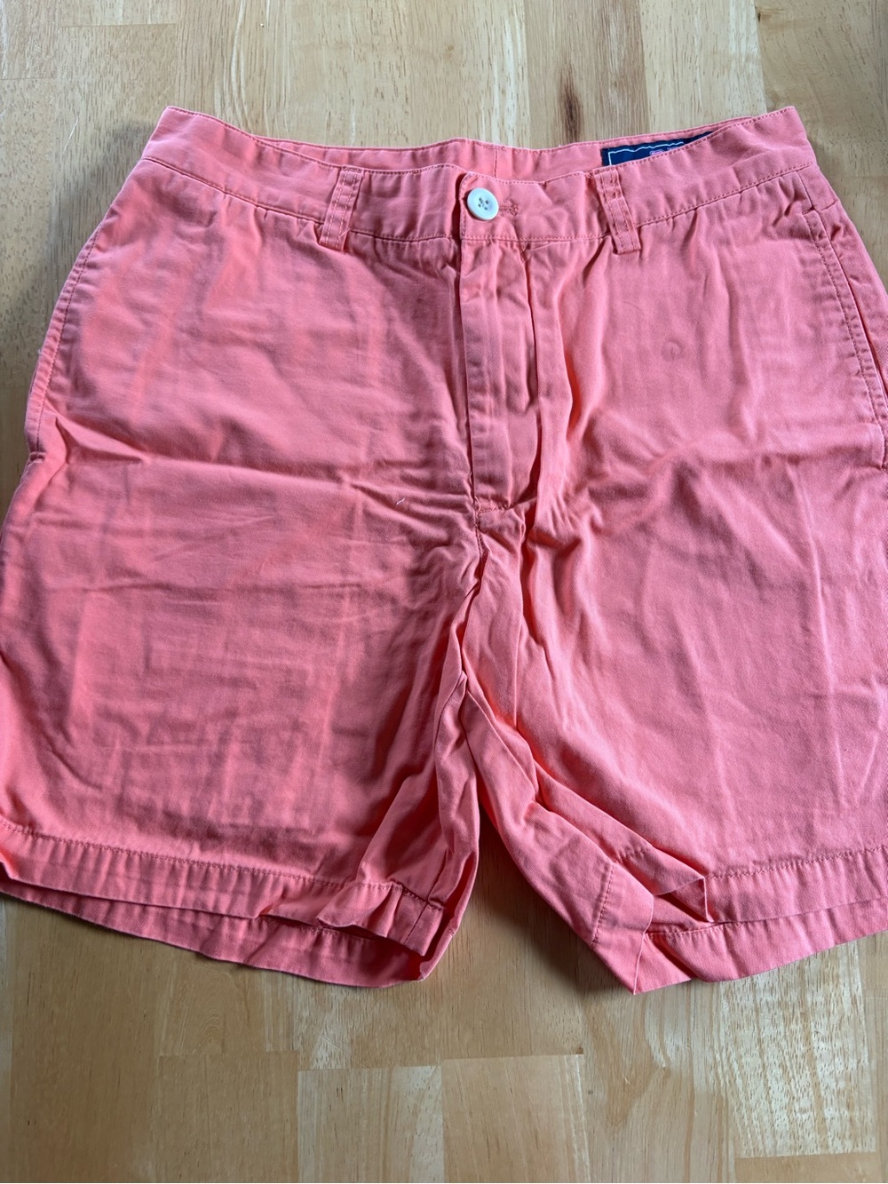 Vineyard Vines Coral Pink Flat Front Cotton Shorts